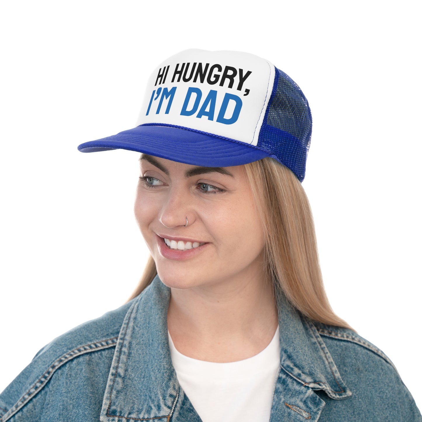 Funny Dad Trucker Cap - 'Hi Hungry, I'm Dad'