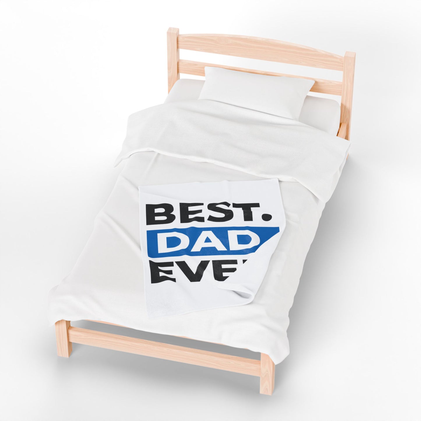 Best Dad Ever Velveteen Plush Blanket - Cozy Gift for Father's Day