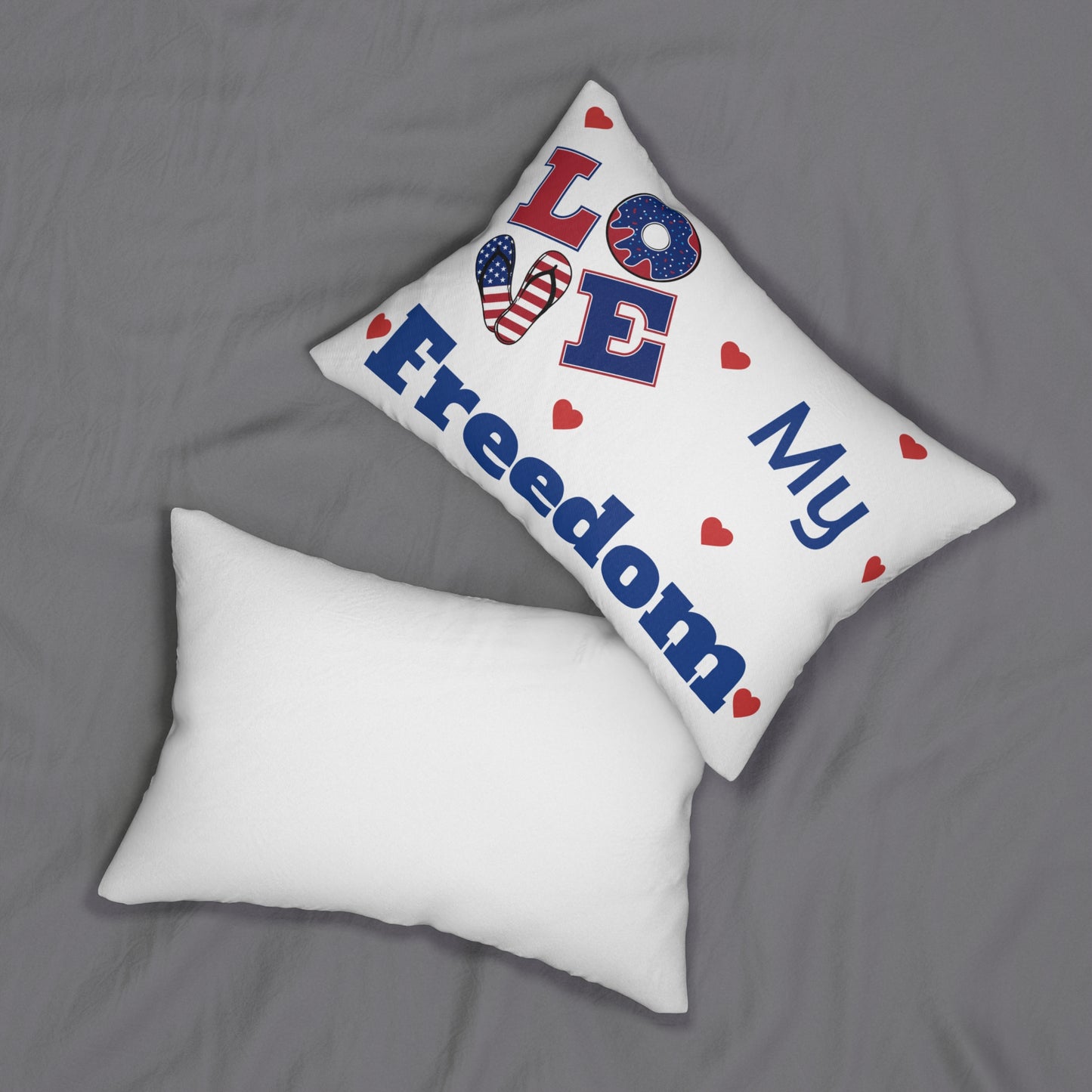Patriotic Lumbar Pillow - Love My Freedom Decor