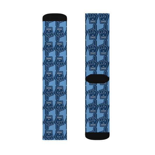 Dad's #1 Fan Sublimation Socks - Perfect Gift for Father's Day & Celebrations