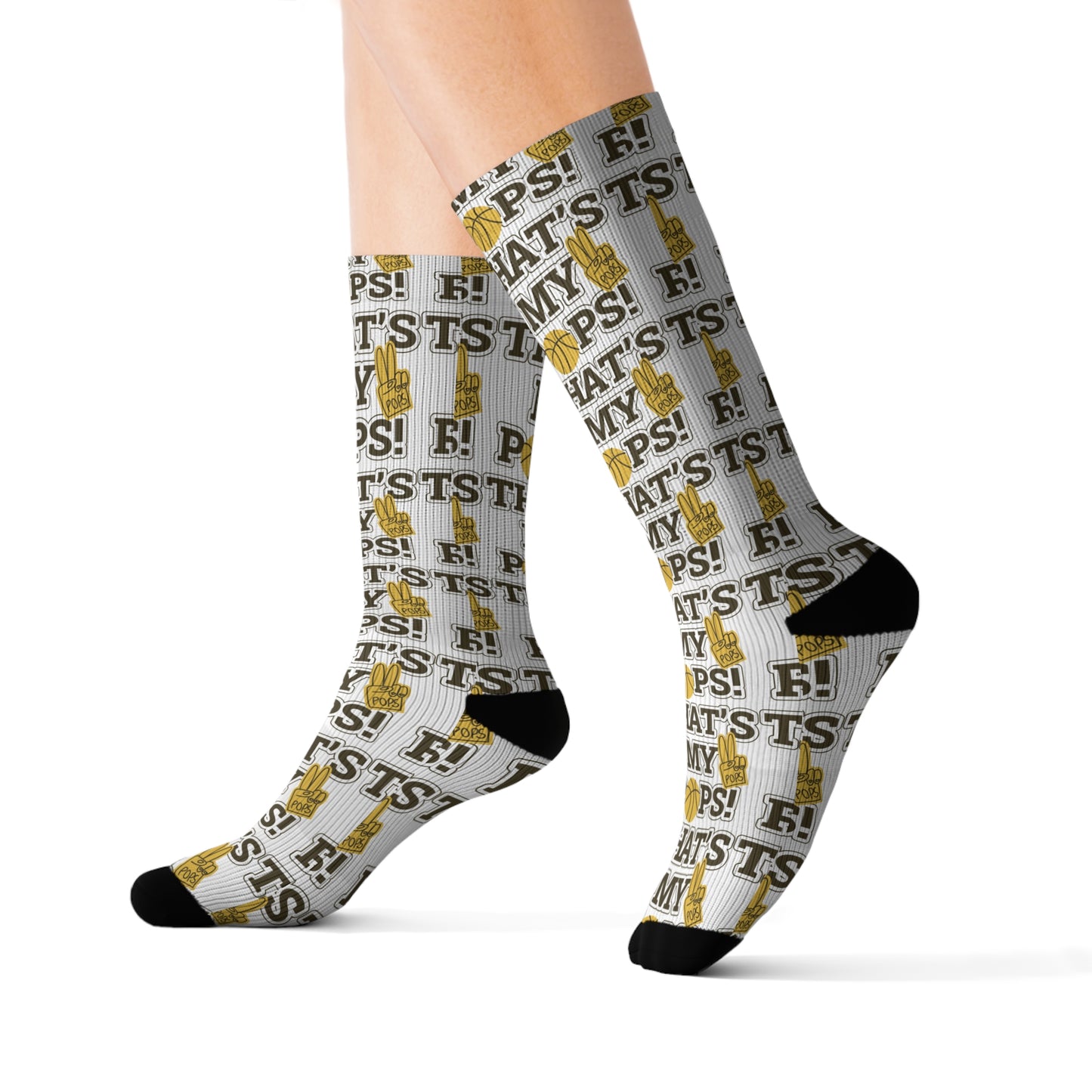 Funny Sublimation Socks - "That's My Pops" Gifts for Dads