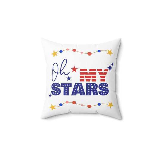 Patriotic Square Pillow - "Oh MY STARS" Decor