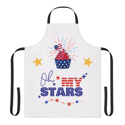 Patriotic Kitchen Apron - 'Oh My Stars' Design for Festivals & Celebrations