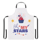 Patriotic Kitchen Apron - 'Oh My Stars' Design for Festivals & Celebrations