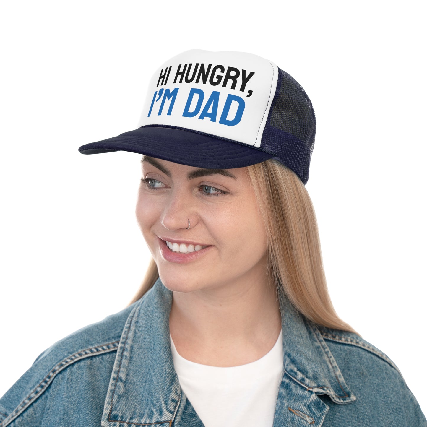 Funny Dad Trucker Cap - 'Hi Hungry, I'm Dad'
