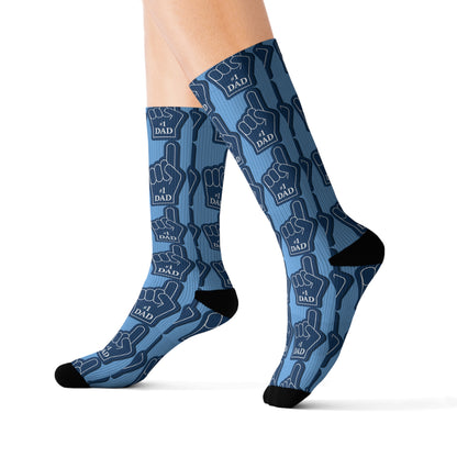 Dad's #1 Fan Sublimation Socks - Perfect Gift for Father's Day & Celebrations