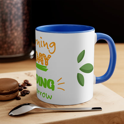 Inspirational Learning Mug - Colorful Accent 11oz Coffee Cup