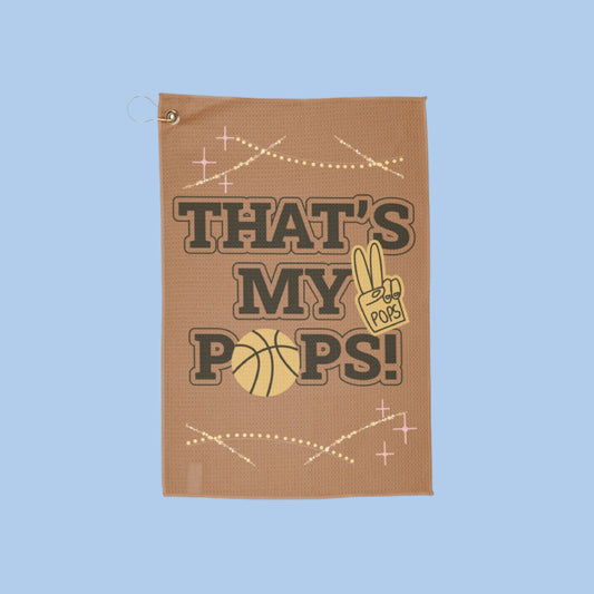 Custom Golf Towels – Perfect Gift for Dads – "That's My Pops!" Design