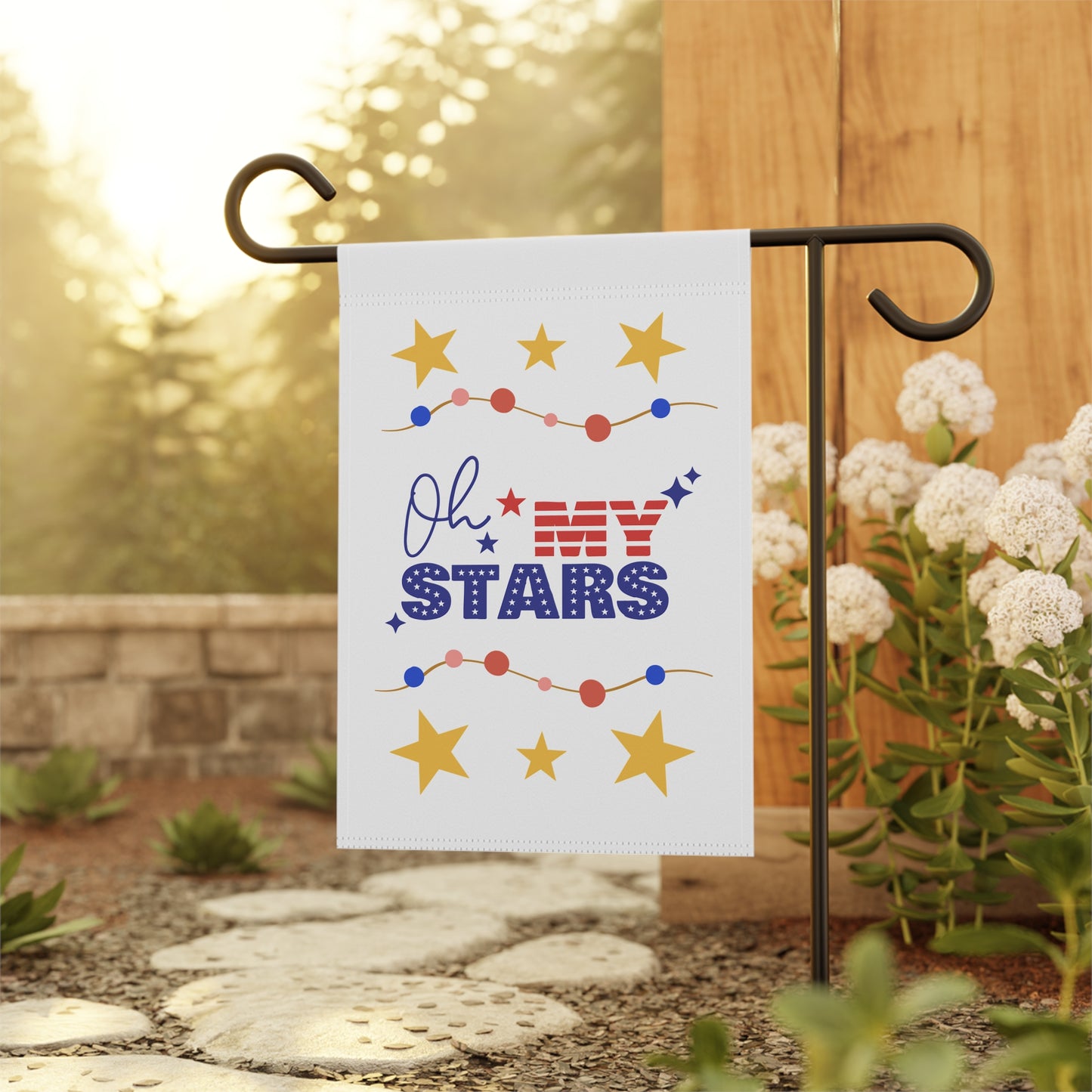 Patriotic Garden Banner - 'Oh My Stars' Decor for Holidays