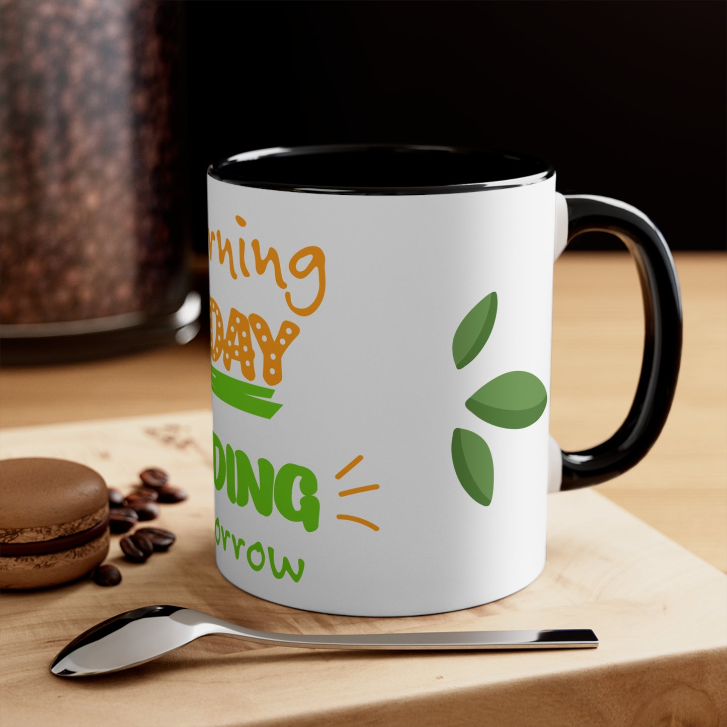 Inspirational Learning Mug - Colorful Accent 11oz Coffee Cup