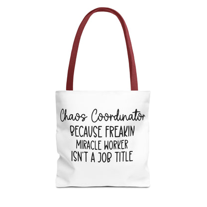 Funny Chaos Coordinator Tote Bag - Perfect for Moms