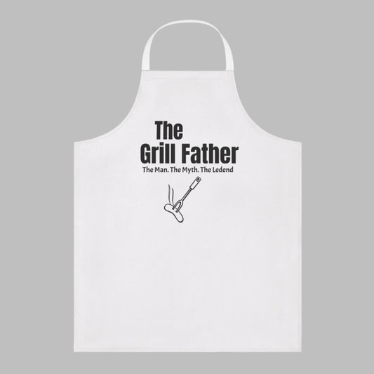 Funny Grill Father Apron with 5-Color Straps - Perfect for BBQ Lovers