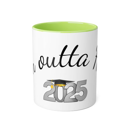 2025 Graduation Accent Mug | I'm Outta Here Coffee Cup