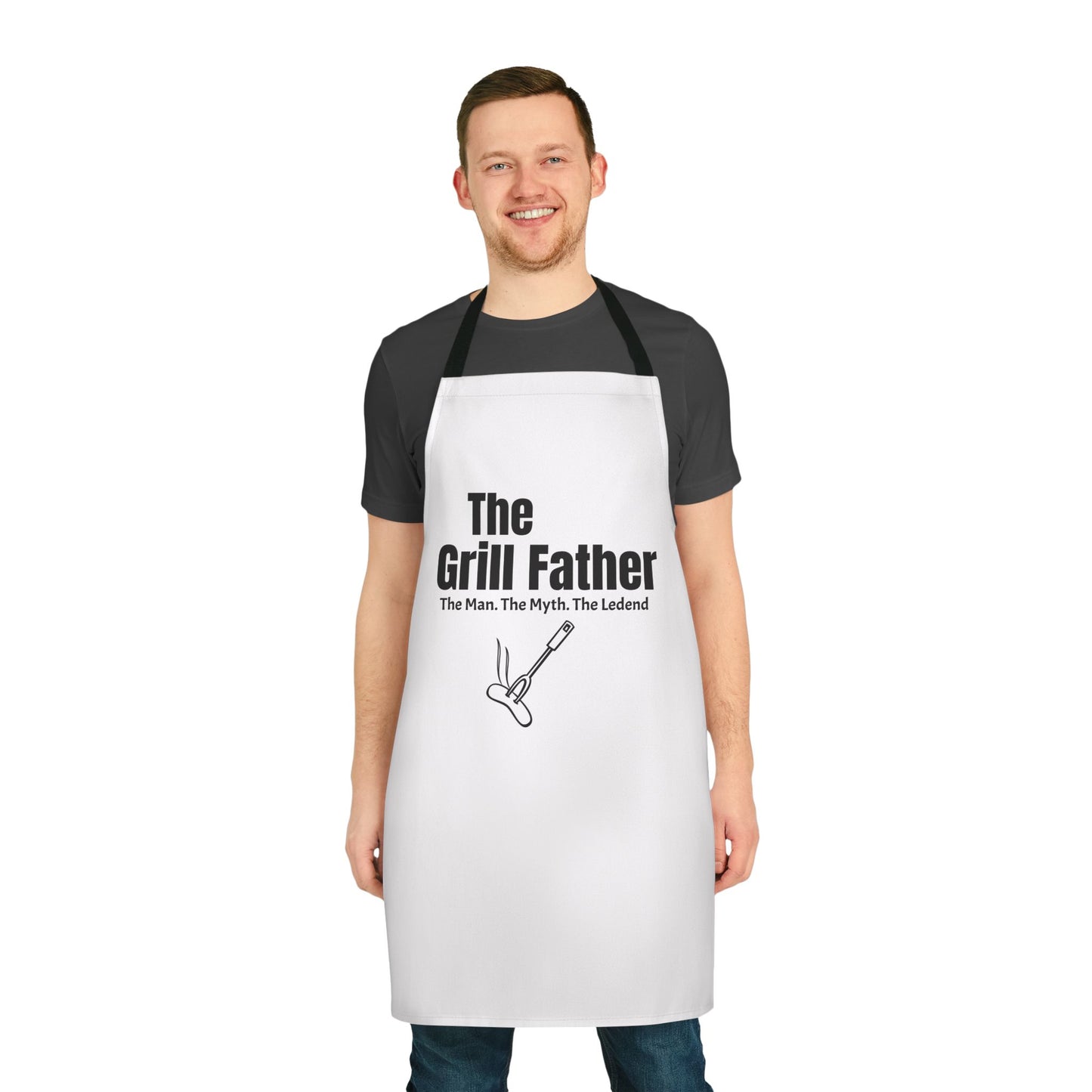 Funny Grill Father Apron with 5-Color Straps - Perfect for BBQ Lovers