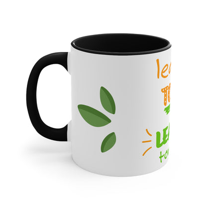 Inspirational Learning Mug - Colorful Accent 11oz Coffee Cup