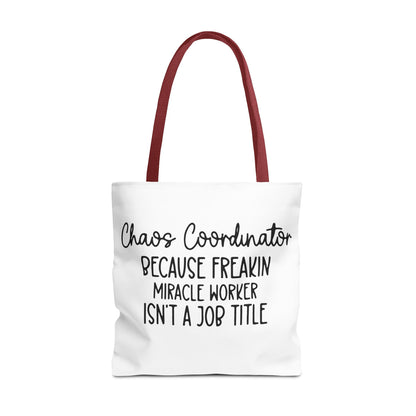 Funny Chaos Coordinator Tote Bag - Perfect for Moms
