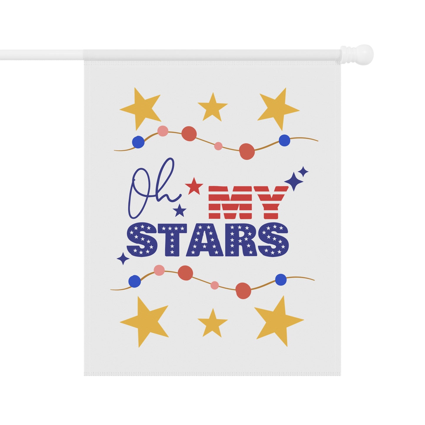 Patriotic Garden Banner - 'Oh My Stars' Decor for Holidays