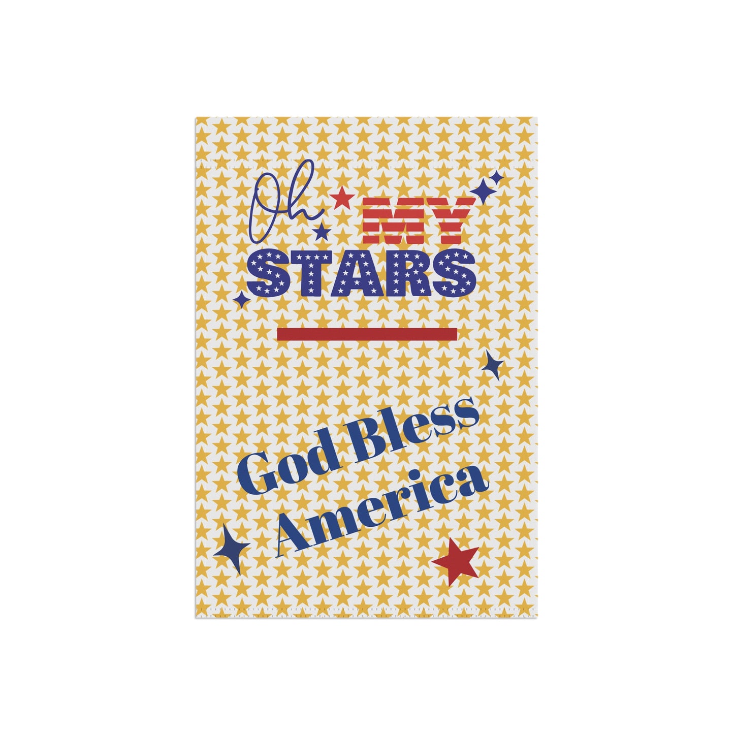 Patriotic Garden Banner - 'God Bless America' Stars Decor