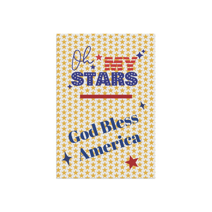 Patriotic Garden Banner - 'God Bless America' Stars Decor
