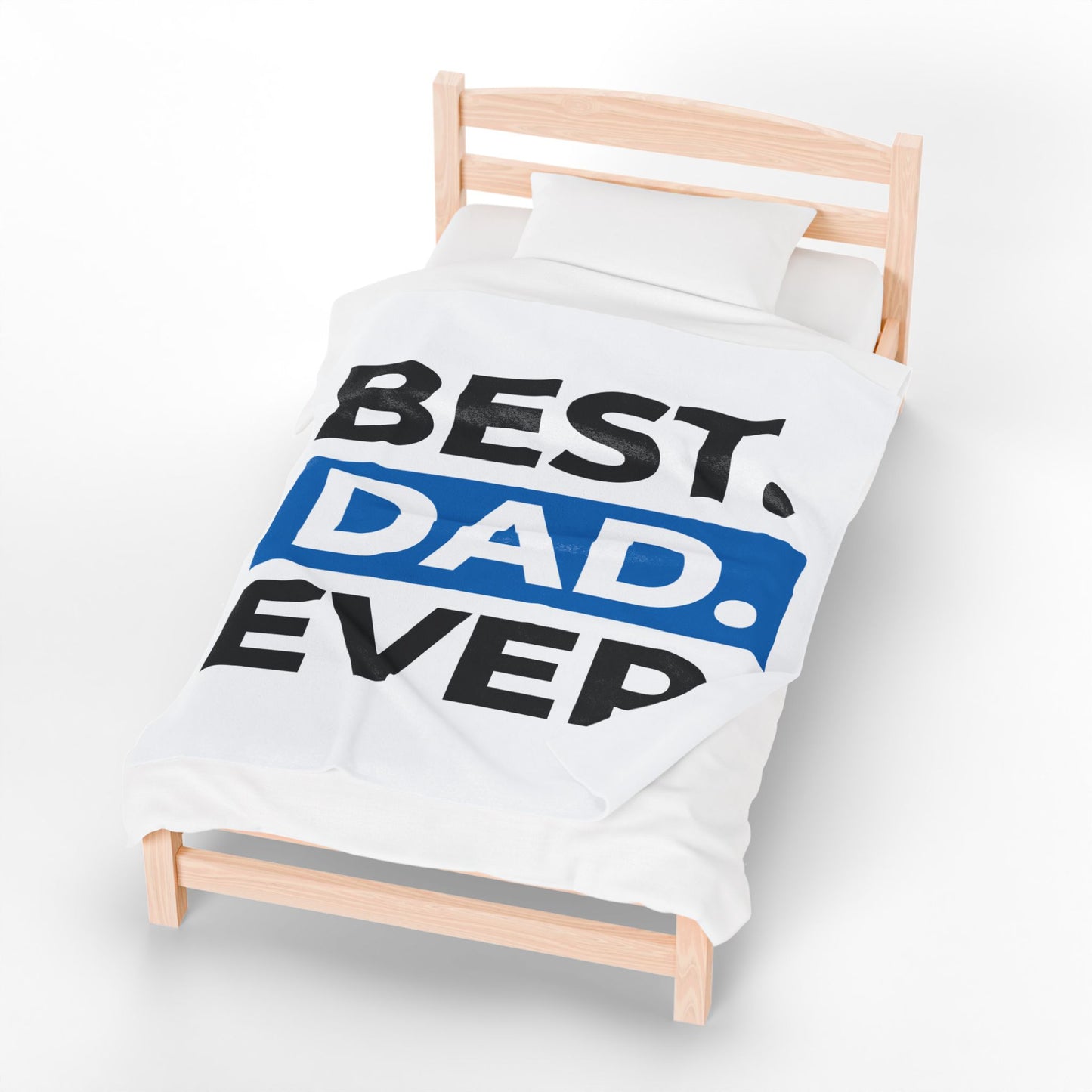 Best Dad Ever Velveteen Plush Blanket - Cozy Gift for Father's Day