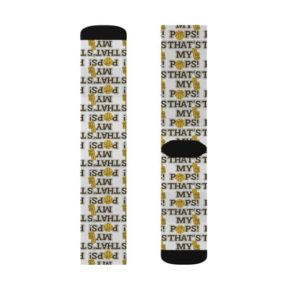 Funny Sublimation Socks - "That's My Pops" Gifts for Dads