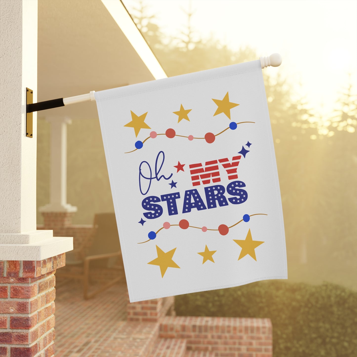Patriotic Garden Banner - 'Oh My Stars' Decor for Holidays