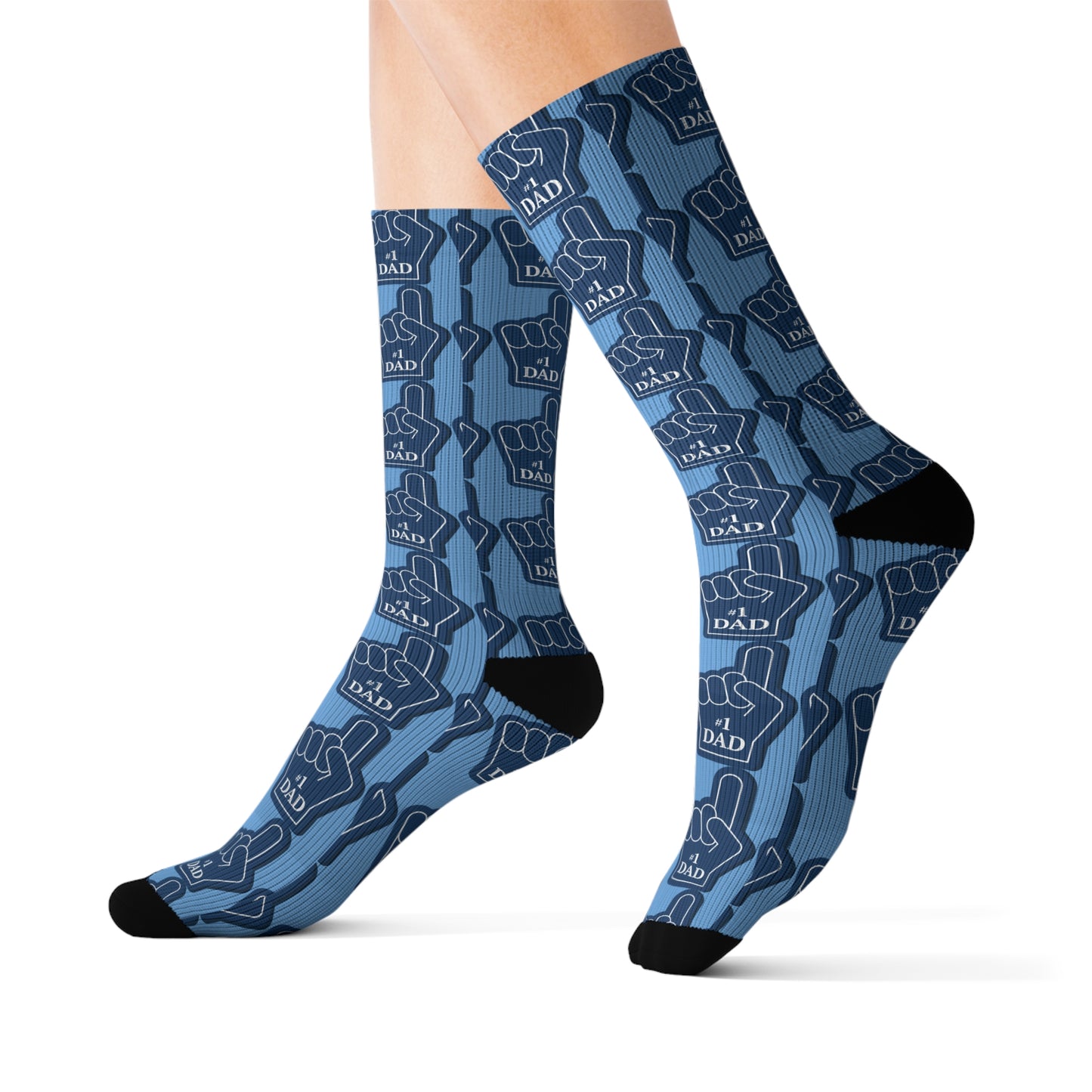 Dad's #1 Fan Sublimation Socks - Perfect Gift for Father's Day & Celebrations