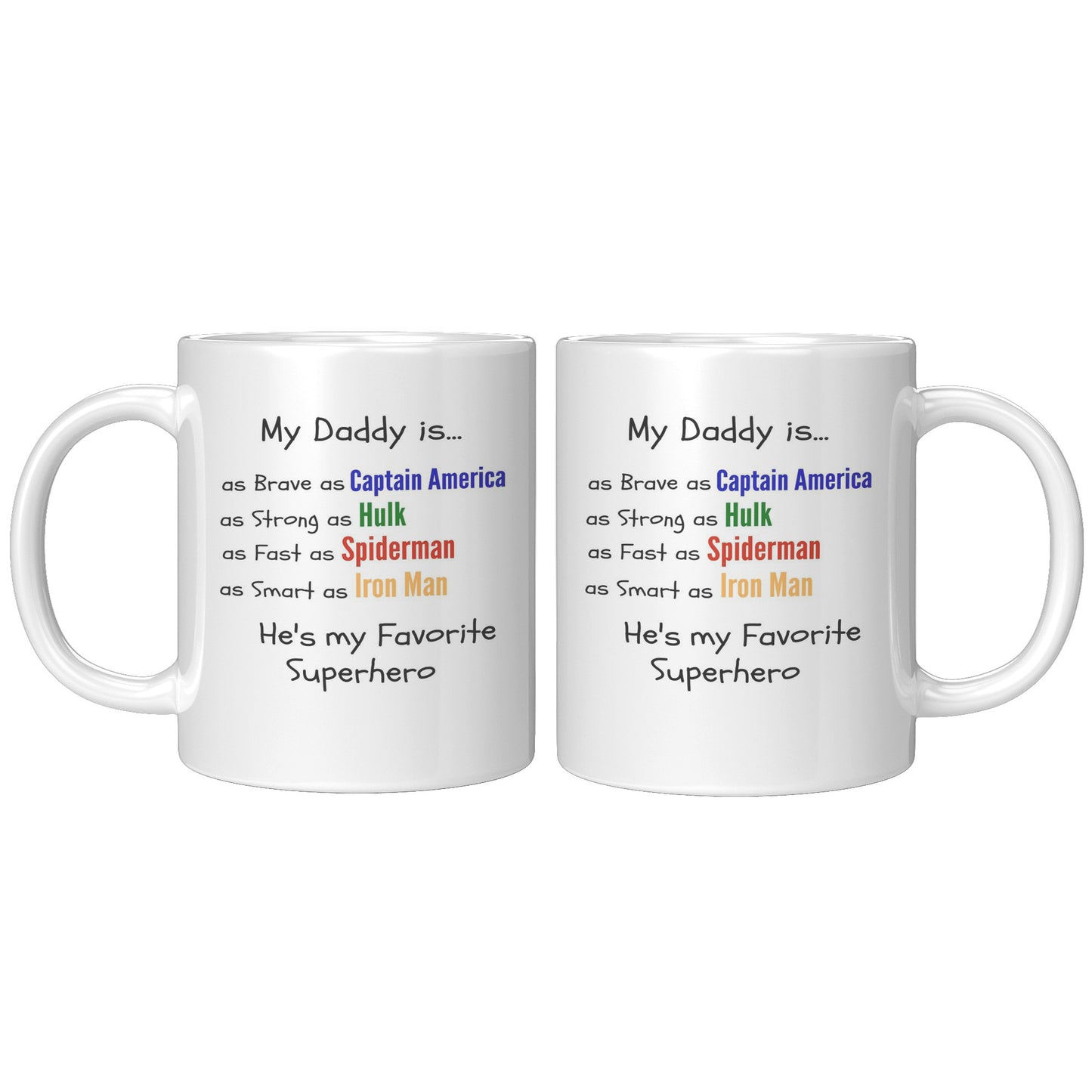 Daddy Superhero coffee cup