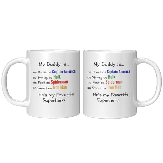 Daddy Superhero coffee cup