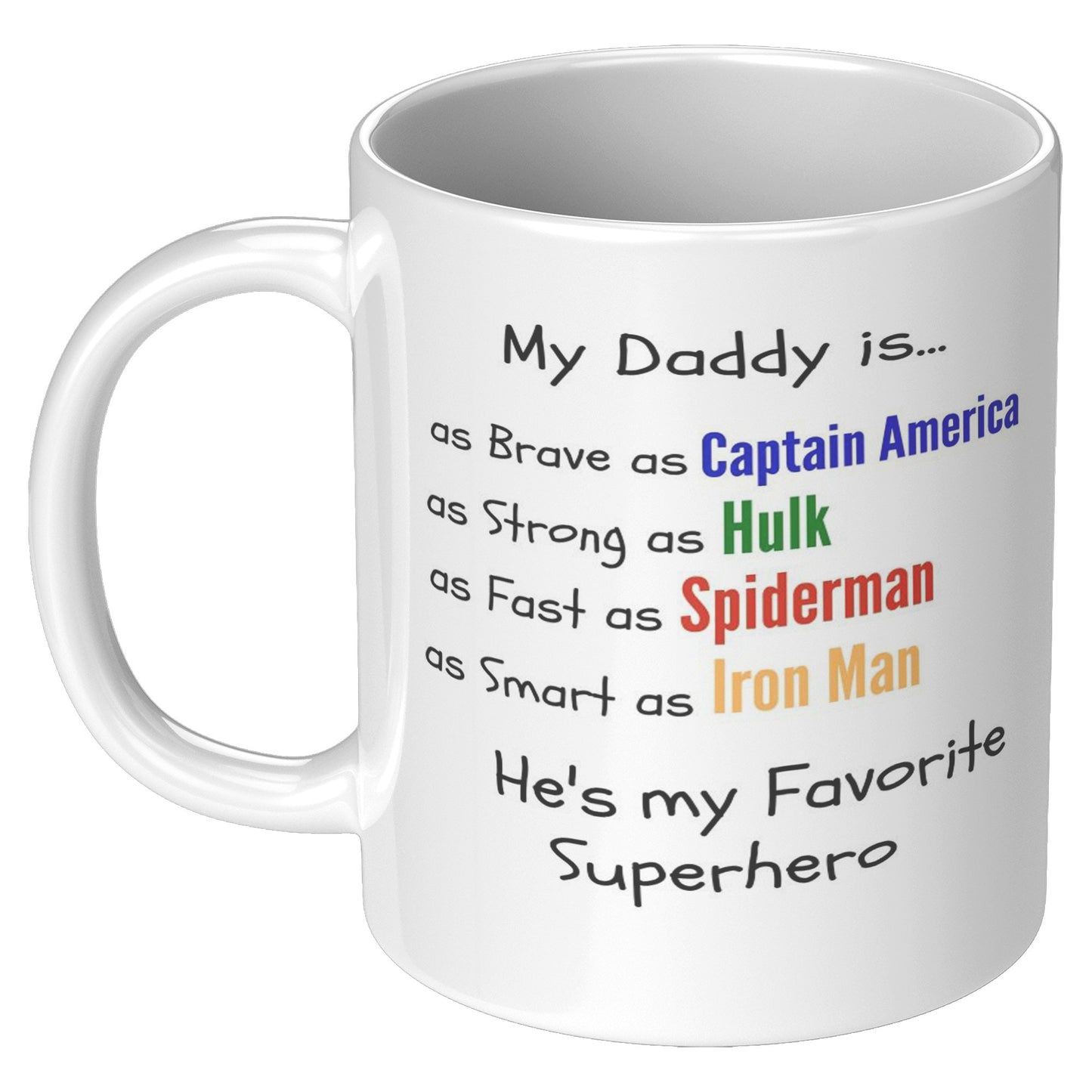 Daddy Superhero coffee cup