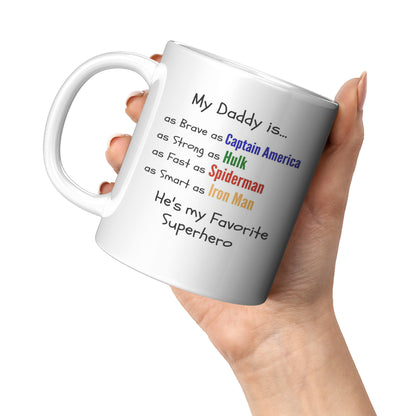 Daddy Superhero coffee cup