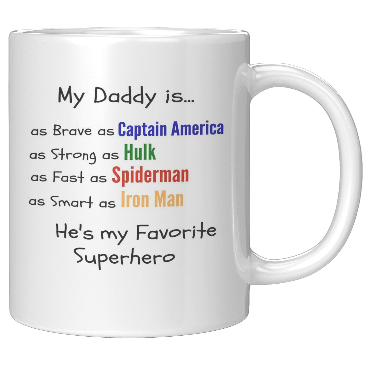 Daddy Superhero coffee cup