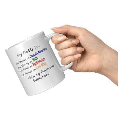 Daddy Superhero coffee cup